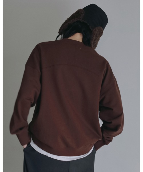anuke（アンヌーク）の「Embroidery Over Sweat（スウェット・レディース・ネイビー/ブラウン/グレー・FREE）」の10枚目の写真