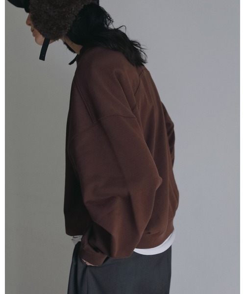 anuke（アンヌーク）の「Embroidery Over Sweat（スウェット・レディース・ネイビー/ブラウン/グレー・FREE）」の11枚目の写真