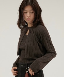 LA PEAU DE GEM | 【 LA PEAU DE GEM 】 antipilling two piece knit / アンチピリング2pニット(ニット/セーター)