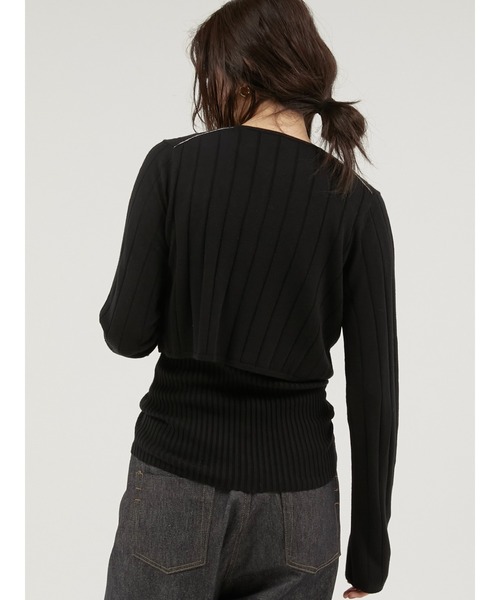 LA PEAU DE GEM(ラポドゥジェム)の「【 LA PEAU DE GEM 】 antipilling two piece knit / アンチピリング2pニット(ニット/セーター・レディース・ブラック/ブラウン/グリーン・FREE)」の22枚目の写真