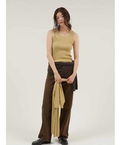 LA PEAU DE GEM(ラポドゥジェム)の「【 LA PEAU DE GEM 】 antipilling two piece knit / アンチピリング2pニット(ニット/セーター・レディース・ブラック/ブラウン/グリーン・FREE)」の10枚目の写真