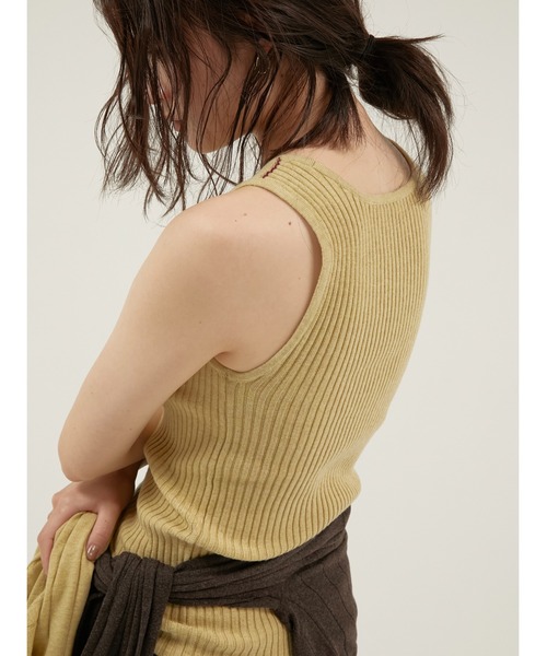 LA PEAU DE GEM(ラポドゥジェム)の「【 LA PEAU DE GEM 】 antipilling two piece knit / アンチピリング2pニット(ニット/セーター・レディース・ブラック/ブラウン/グリーン・FREE)」の7枚目の写真