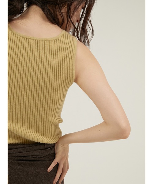 LA PEAU DE GEM(ラポドゥジェム)の「【 LA PEAU DE GEM 】 antipilling two piece knit / アンチピリング2pニット(ニット/セーター・レディース・ブラック/ブラウン/グリーン・FREE)」の8枚目の写真