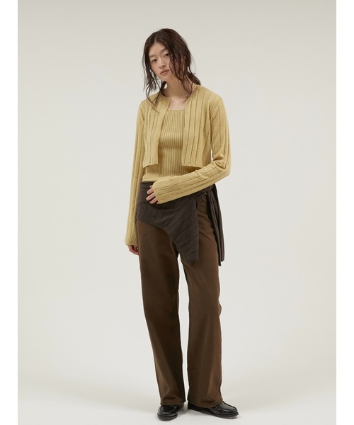 LA PEAU DE GEM(ラポドゥジェム)の「【 LA PEAU DE GEM 】 antipilling two piece knit / アンチピリング2pニット(ニット/セーター・レディース・ブラック/ブラウン/グリーン・FREE)」の9枚目の写真