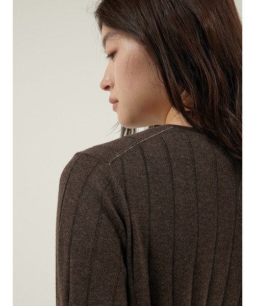 LA PEAU DE GEM(ラポドゥジェム)の「【 LA PEAU DE GEM 】 antipilling two piece knit / アンチピリング2pニット(ニット/セーター・レディース・ブラック/ブラウン/グリーン・FREE)」の14枚目の写真