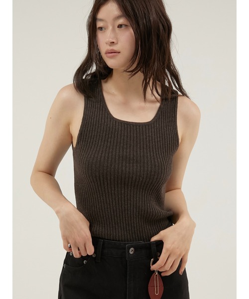 LA PEAU DE GEM(ラポドゥジェム)の「【 LA PEAU DE GEM 】 antipilling two piece knit / アンチピリング2pニット(ニット/セーター・レディース・ブラック/ブラウン/グリーン・FREE)」の15枚目の写真