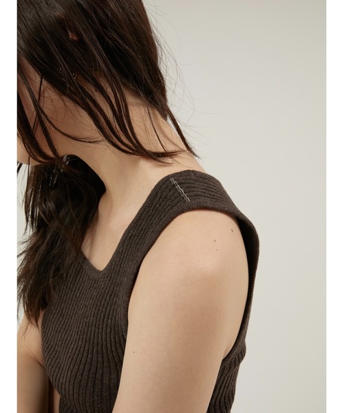 LA PEAU DE GEM(ラポドゥジェム)の「【 LA PEAU DE GEM 】 antipilling two piece knit / アンチピリング2pニット(ニット/セーター・レディース・ブラック/ブラウン/グリーン・FREE)」の16枚目の写真