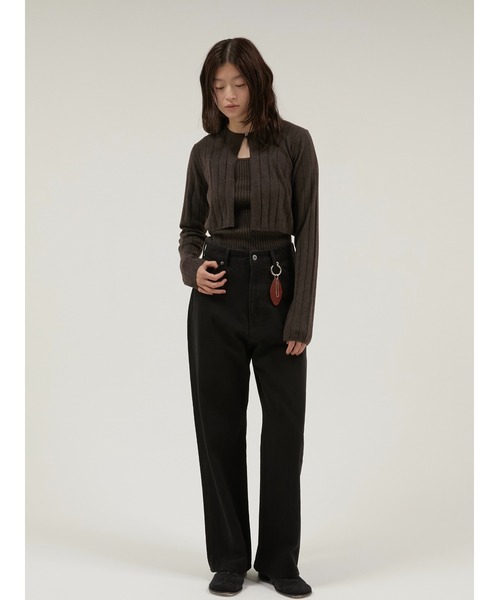 LA PEAU DE GEM(ラポドゥジェム)の「【 LA PEAU DE GEM 】 antipilling two piece knit / アンチピリング2pニット(ニット/セーター・レディース・ブラック/ブラウン/グリーン・FREE)」の19枚目の写真
