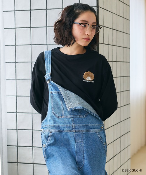 cross marche(クロスマルシェ)の「【モンチッチ】ワンポイント刺繍ロンT(Tシャツ/カットソー・レディース・オフホワイト/ブラック/ダークグリーン・L/M/LL)」の16枚目の写真