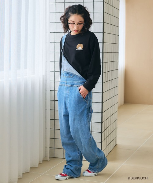 cross marche(クロスマルシェ)の「【モンチッチ】ワンポイント刺繍ロンT(Tシャツ/カットソー・レディース・オフホワイト/ブラック/ダークグリーン・L/M/LL)」の17枚目の写真