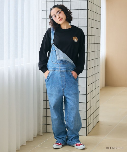cross marche(クロスマルシェ)の「【モンチッチ】ワンポイント刺繍ロンT(Tシャツ/カットソー・レディース・オフホワイト/ブラック/ダークグリーン・L/M/LL)」の19枚目の写真