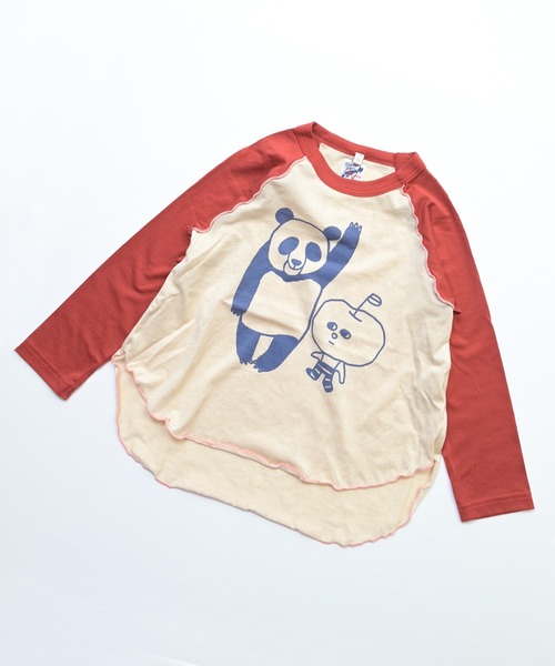 JIPPON(ジポン)の「【JIPPON/日本製】パンダメローカットソー(Tシャツ/カットソー・キッズ・イエロー/グリーン/レッド/ブラック・80/90/100/110/120)」の4枚目の写真