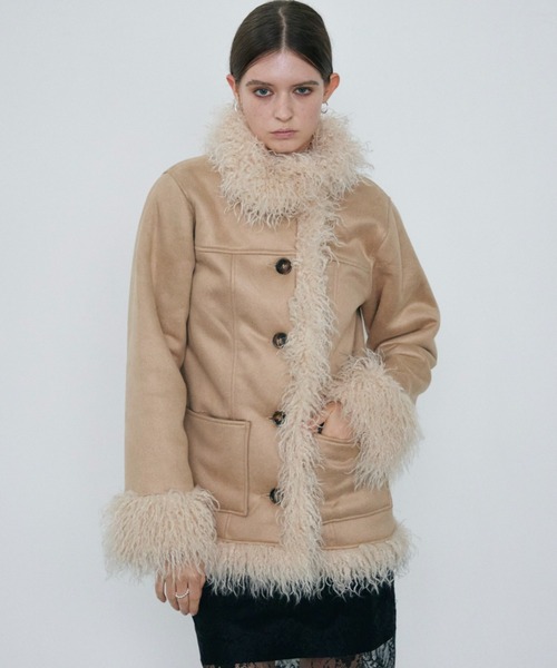 Rohwel(ローウェル)の「Volume Fur Mouton Coat / ボリュームファームートンコート(ムートンコート・レディース・ブラック/ブラウン/ベージュ・FREE)」の21枚目の写真