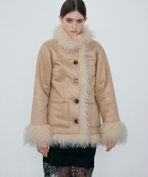 Rohwel(ローウェル)の「Volume Fur Mouton Coat / ボリュームファームートンコート(ムートンコート・レディース・ブラック/ブラウン/ベージュ・FREE)」の22枚目の写真