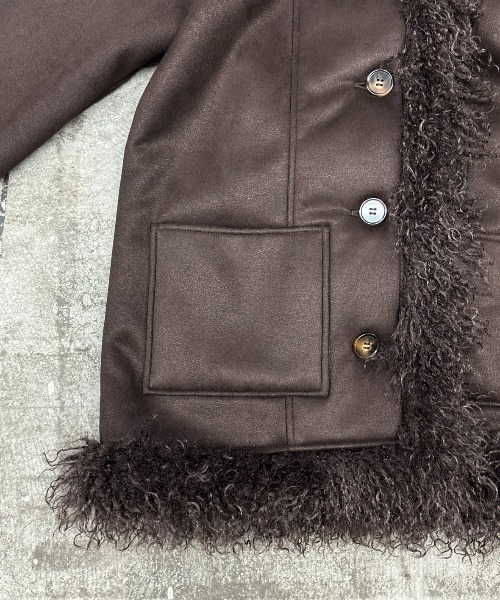 Rohwel(ローウェル)の「Volume Fur Mouton Coat / ボリュームファームートンコート(ムートンコート・レディース・ブラック/ブラウン/ベージュ・FREE)」の20枚目の写真