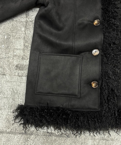 Rohwel(ローウェル)の「Volume Fur Mouton Coat / ボリュームファームートンコート(ムートンコート・レディース・ブラック/ブラウン/ベージュ・FREE)」の13枚目の写真