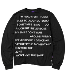 ロゴプリントロングスリーブTシャツ - ブラック