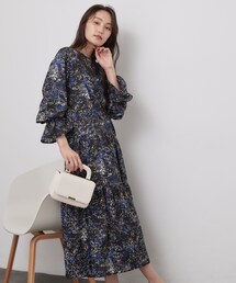セール】ストライプフラワースキッパーシャツワンピース◇（シャツ