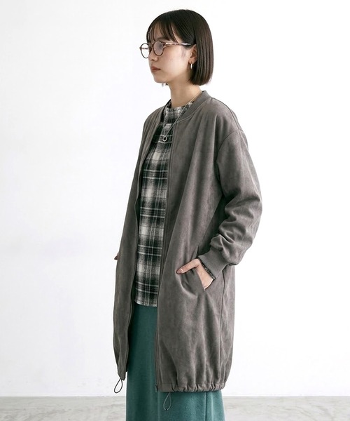 CRB（シーアールビー）の「ピーチロングMA-1（MA-1・レディース・カーキ/チャコールグレー/ブラック・F）」の3枚目の写真