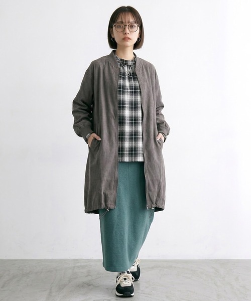 CRB（シーアールビー）の「ピーチロングMA-1（MA-1・レディース・カーキ/チャコールグレー/ブラック・F）」の11枚目の写真
