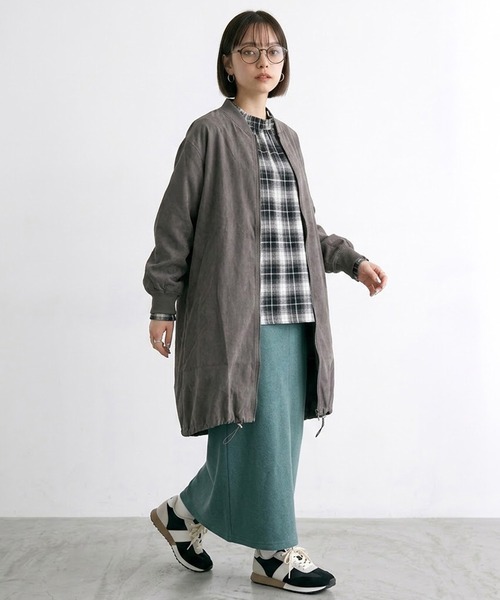 CRB（シーアールビー）の「ピーチロングMA-1（MA-1・レディース・カーキ/チャコールグレー/ブラック・F）」の12枚目の写真