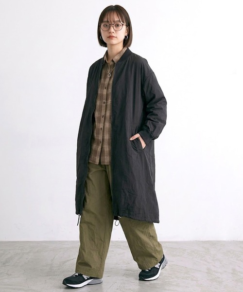 CRB（シーアールビー）の「ピーチロングMA-1（MA-1・レディース・カーキ/チャコールグレー/ブラック・F）」の6枚目の写真