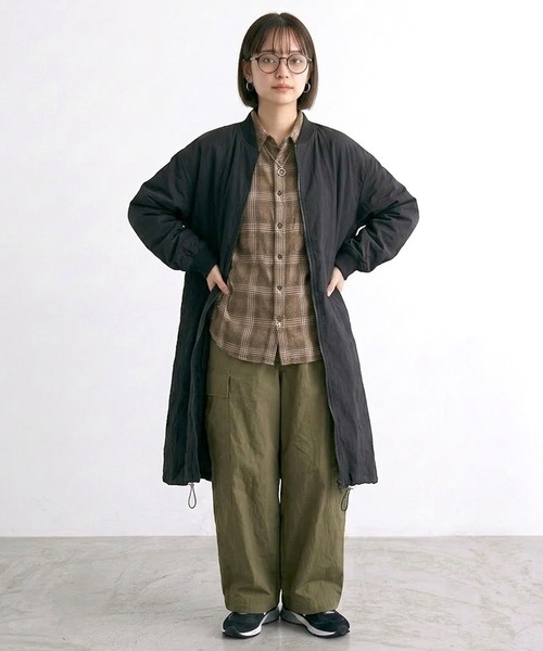 CRB（シーアールビー）の「ピーチロングMA-1（MA-1・レディース・カーキ/チャコールグレー/ブラック・F）」の8枚目の写真