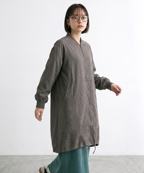 CRB（シーアールビー）の「ピーチロングMA-1（MA-1・レディース・カーキ/チャコールグレー/ブラック・F）」の13枚目の写真