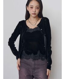 ベロアキャミアンサンブルカーデ　秋服