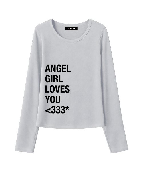 IZROOM(イズルーム)の「エンジェルガール スリムフィット長袖トップス (LIGHT GRAY)(Tシャツ/カットソー・レディース・その他・FREE)」の7枚目の写真