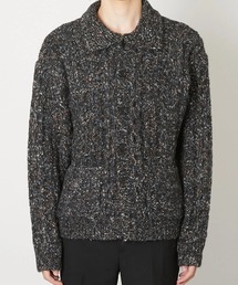 【TAAKK】MULTICOLOR CABLE KNIT CARDIGAN