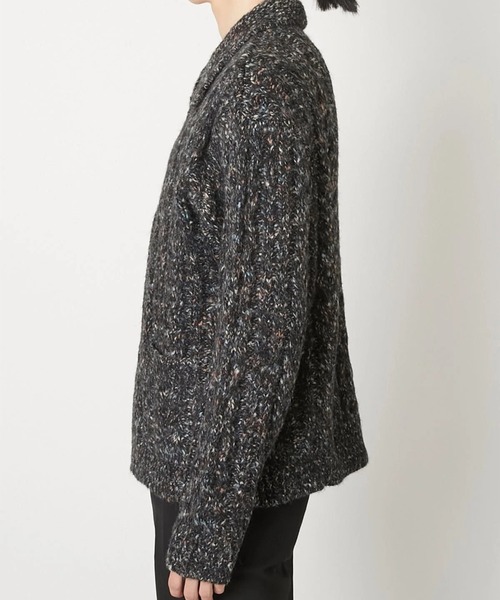 TAAKK(ターク)の「【TAAKK】MULTICOLOR CABLE KNIT CARDIGAN(ニット/セーター・メンズ・ブラック/ライトグリーン・2/3)」の4枚目の写真