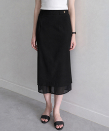 Les wool tr skirt (black)