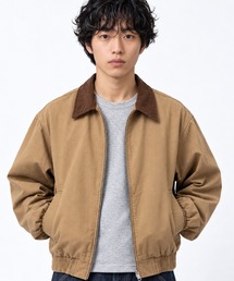 FILLIP J（フィリップジェー）の「コーデュロイ襟 短丈 オーバーダイ ジップアップブルゾン（カバーオール）」