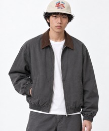 FILLIP J（フィリップジェー）の「コーデュロイ襟 短丈 オーバーダイ ジップアップブルゾン（カバーオール）」