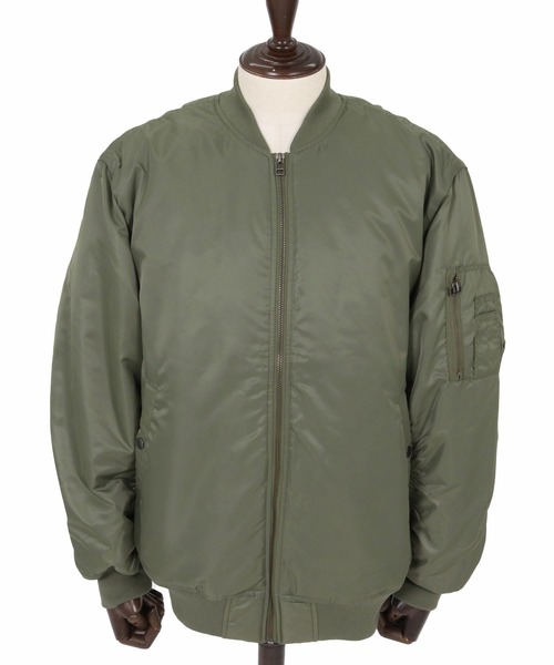 No Rain No Rainbow(ノーレインノーレインボー)の「mj11922- heartbeat print insulated MA-1 jacket MA-1ジャケット(NR26W-29)(MA-1・メンズ・カーキ/ブラック・S/M/L/XL)」の16枚目の写真