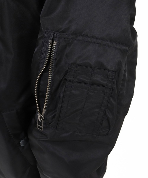 No Rain No Rainbow(ノーレインノーレインボー)の「mj11922- heartbeat print insulated MA-1 jacket MA-1ジャケット(NR26W-29)(MA-1・メンズ・カーキ/ブラック・S/M/L/XL)」の21枚目の写真