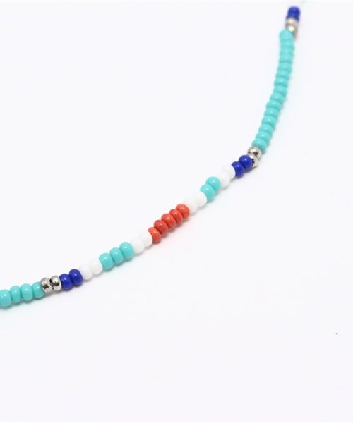 WEGO（ウィゴー）の「WEGO/ショートビーズネックレス（ネックレス・メンズ・ブラック/レッド/ホワイト/ブルー/ターコイズブルー・FREE）」の7枚目の写真