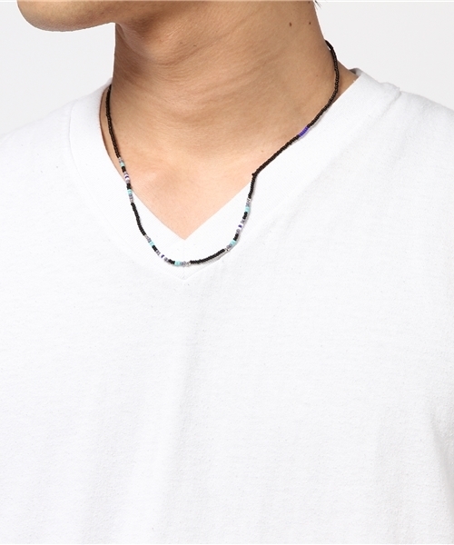 WEGO（ウィゴー）の「WEGO/ショートビーズネックレス（ネックレス・メンズ・ブラック/レッド/ホワイト/ブルー/ターコイズブルー・FREE）」の8枚目の写真