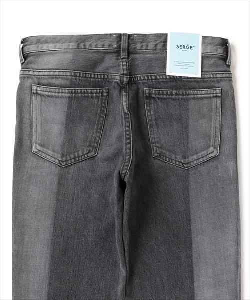 ADAM ET ROPE'（アダムエロペ）の「【SERGE】SLIM SUN BURN BLACK（デニムパンツ・メンズ・ブラック・MEDIUM/SMALL/LARGE/X-SMALL/X-LARGE）」の4枚目の写真