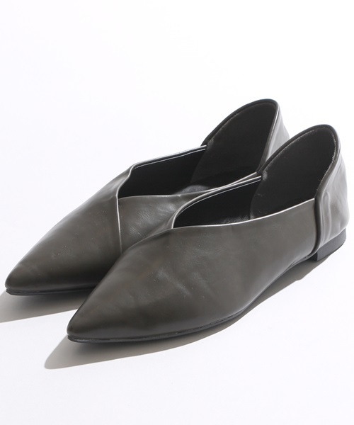 WEGO（ウィゴー）の「DISPARK/ポインテッドバブーシュ（バレエシューズ・レディース・ブラック/カーキ/ブラウン/ターコイズブルー・LARGE/MEDIUM）」の3枚目の写真