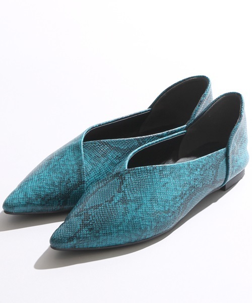 WEGO（ウィゴー）の「DISPARK/ポインテッドバブーシュ（バレエシューズ・レディース・ブラック/カーキ/ブラウン/ターコイズブルー・LARGE/MEDIUM）」の4枚目の写真