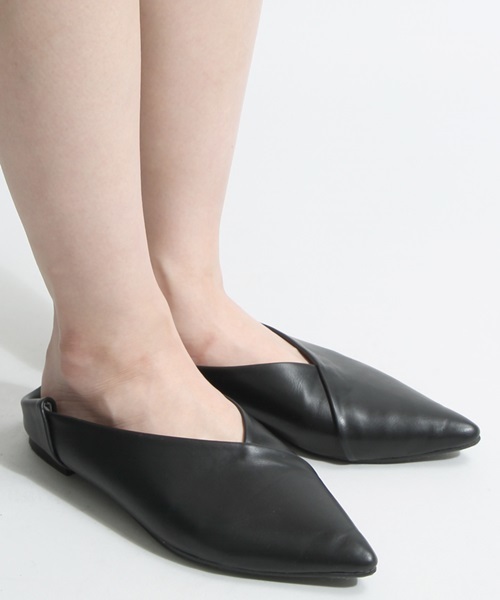 WEGO（ウィゴー）の「DISPARK/ポインテッドバブーシュ（バレエシューズ・レディース・ブラック/カーキ/ブラウン/ターコイズブルー・LARGE/MEDIUM）」の11枚目の写真