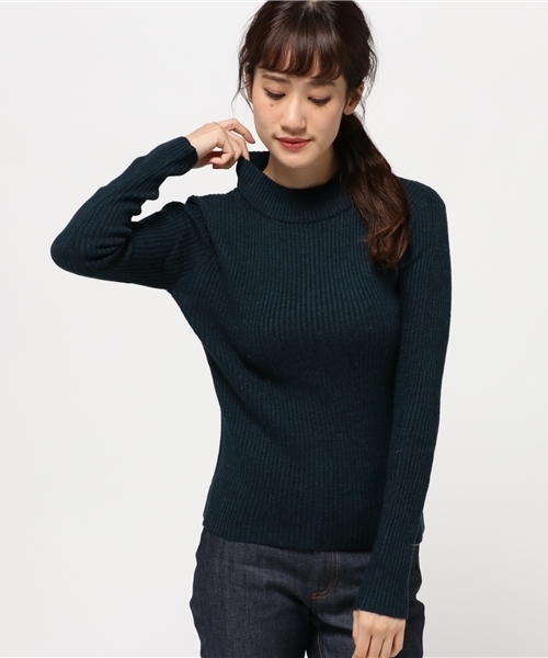 WEGO(ウィゴー)の「DISPARK/リブハイネックニット(ニット/セーター・レディース・ベージュ/ブラウン/グリーン/ピンク・FREE)」の16枚目の写真