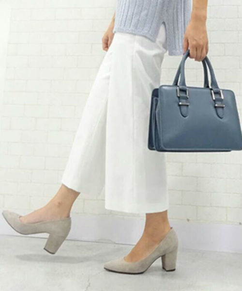 22 OCTOBRE（ヴァンドゥ－オクトーブル）の「クロップドセミワイドパンツ（その他パンツ・レディース・グレー/ネイビー/ホワイト・36/38/40）」の2枚目の写真