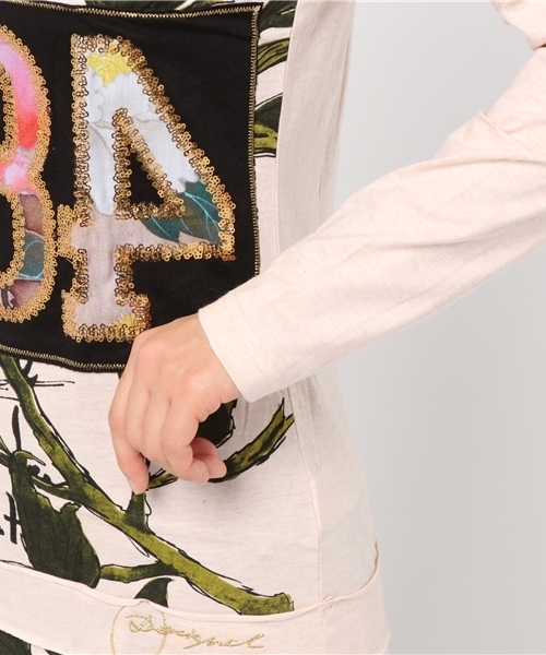 Desigual（デシグアル）の「「Desigual/デシグアル」Tシャツ（Tシャツ/カットソー・レディース・ホワイト系その他/ブルー・X-LARGE/MEDIUM/SMALL/LARGE）」の5枚目の写真