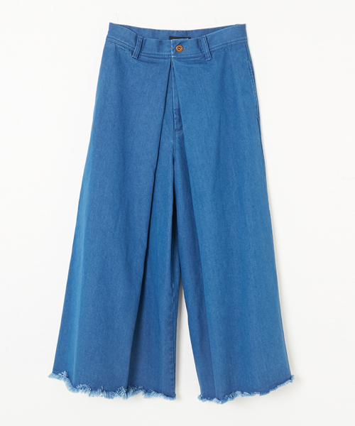 AMERICAN RAG CIE(アメリカンラグシー)の「AMERICAN RAG CIE デニムチノタックパンツ(デニムパンツ・レディース・インディゴブルー/ブルー・1/0)」の12枚目の写真