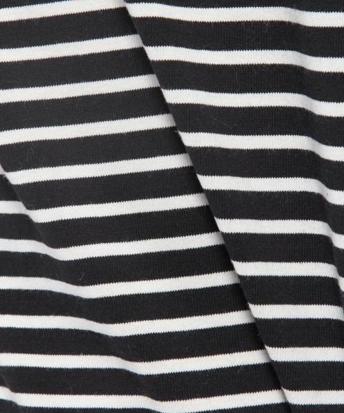 LAKOLE（ラコレ）の「【吸水速乾】プレーティング天竺ボーダー柄Tシャツ / LAKOLE（Tシャツ/カットソー・メンズ・ブラック/ホワイト・SMALL/MEDIUM/LARGE）」の12枚目の写真