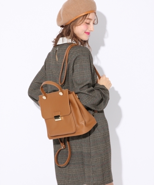 Heather（ヘザー）の「PU3WAYリュック 774692（バックパック/リュック・レディース・ブラック系その他/グレー系その他/ブラウン系その他・FREE）」の3枚目の写真