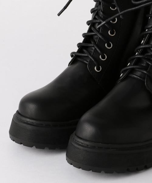 Another Edition（アナザーエディション）の「レースアップ厚底ブーツ（ブーツ・レディース・シルバー/ブラック・22.5cm/23.5cm/24.5cm）」の5枚目の写真